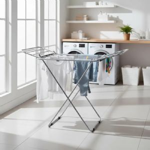 Varal De Chão Com Abas 1,39x0,88x0,57 Em Alumínio